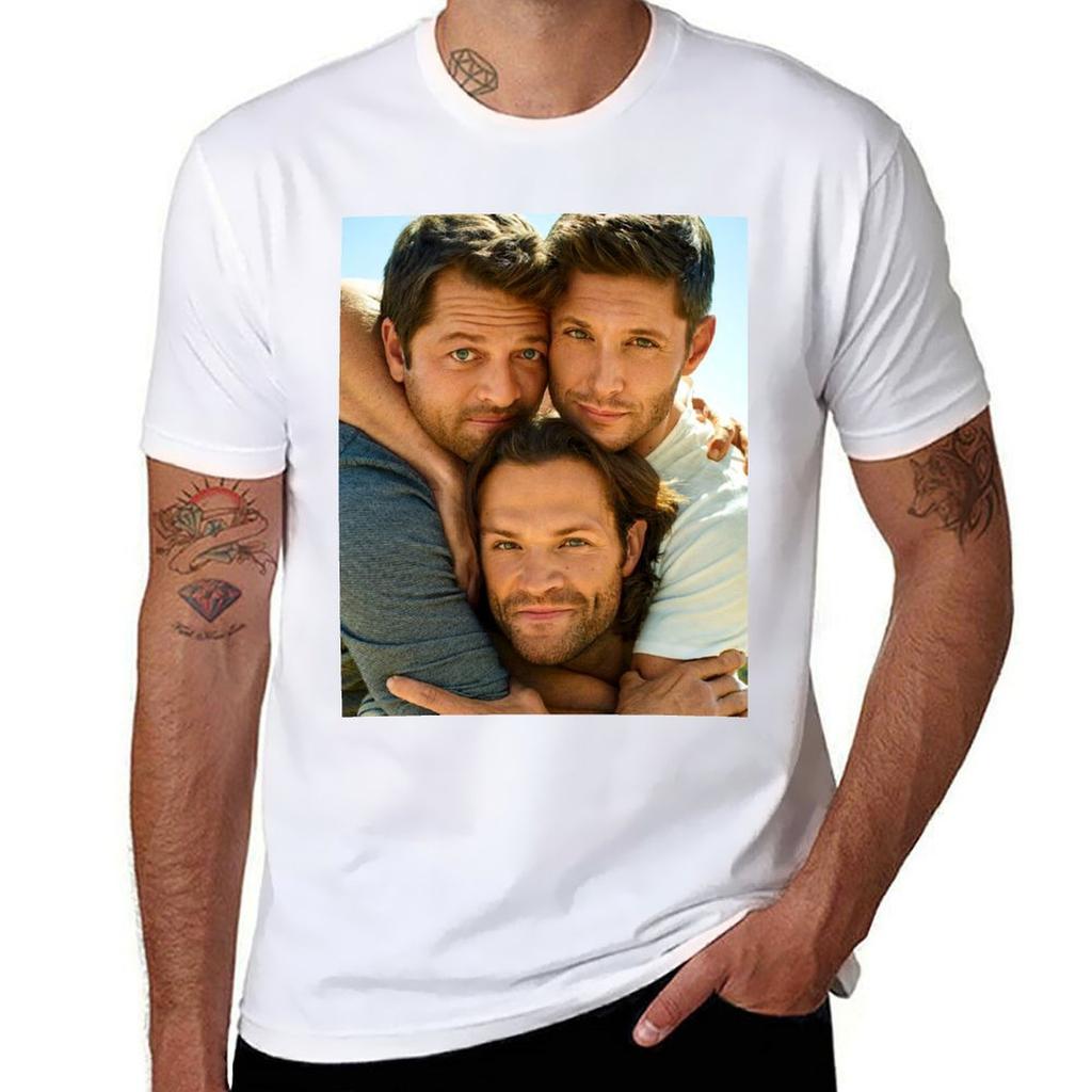 Jared Jensen and Misha TShirt Casual Everyday Short Sleeve TShirt