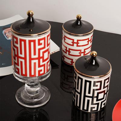 Barattolo Geometrico per Candele Aromaterapiche da 350ML con Coperchio Barattolo Contenitore Barattolo per Caramelle Regalo di Matrimonio Compleanno Decorazioni da Scrivania Decorazioni per la Casa
