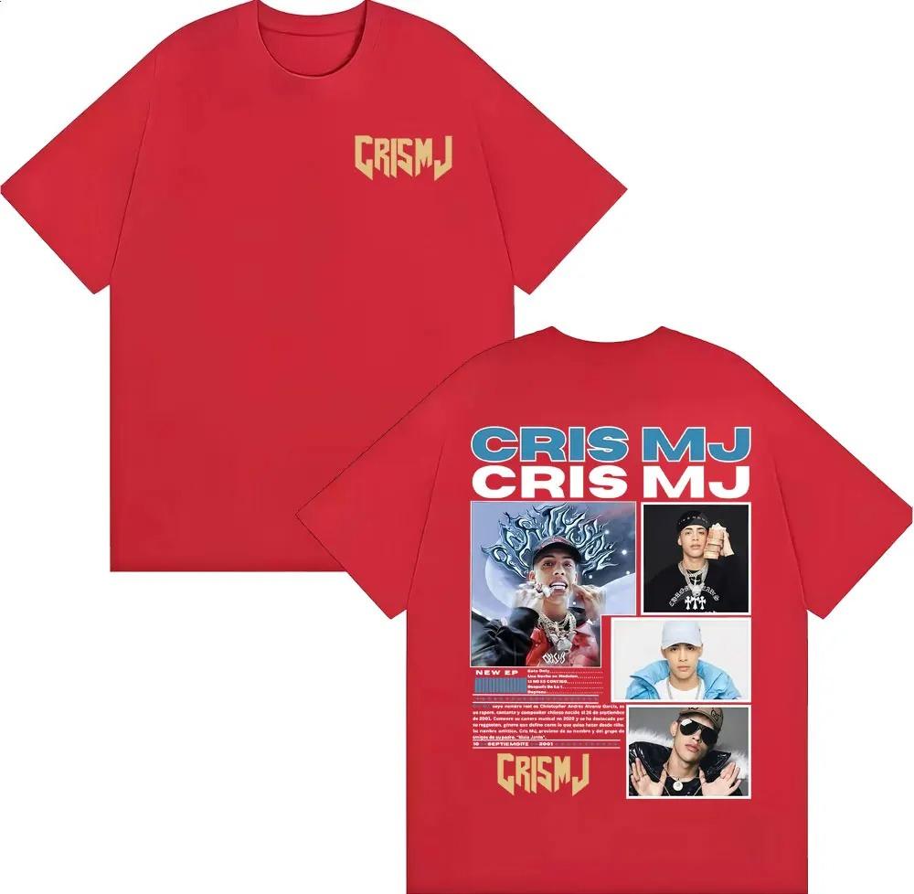 2025 Summer Rap Singer CRIS MJ Album Tour Cover New Hot-seling Men's Women's Retro 90s Hip-hop Street Casual Cotton T-shirt Y2k