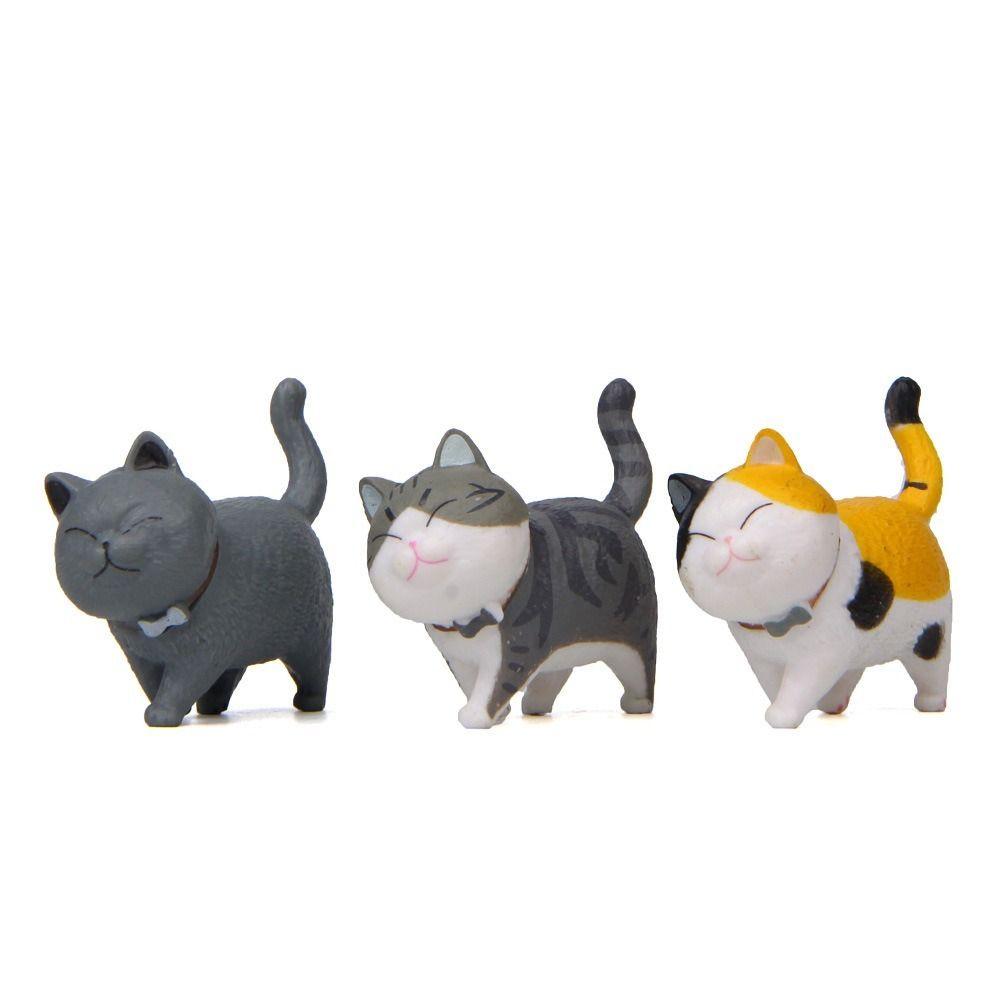 Home Decor Garden Landscape Craft  Miniature Cat Ornaments Car Toys Desktop Model Twisted Egg Doll