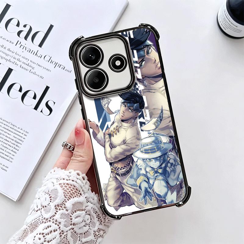 JoJo Adventure Anime Desgin Soft Phone Case For Xiaomi Redmi Note 14 15 Pro Plus 13 12 11S 11T 5G 10 9S 9 Plating Anti-Fall Fund