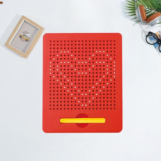 Kids Magnetic Drawing Board with 380/714 Steel Balls Retractable Pen Toddlers Early Education Dot Art Painting Pad Children Boys Girls Gift