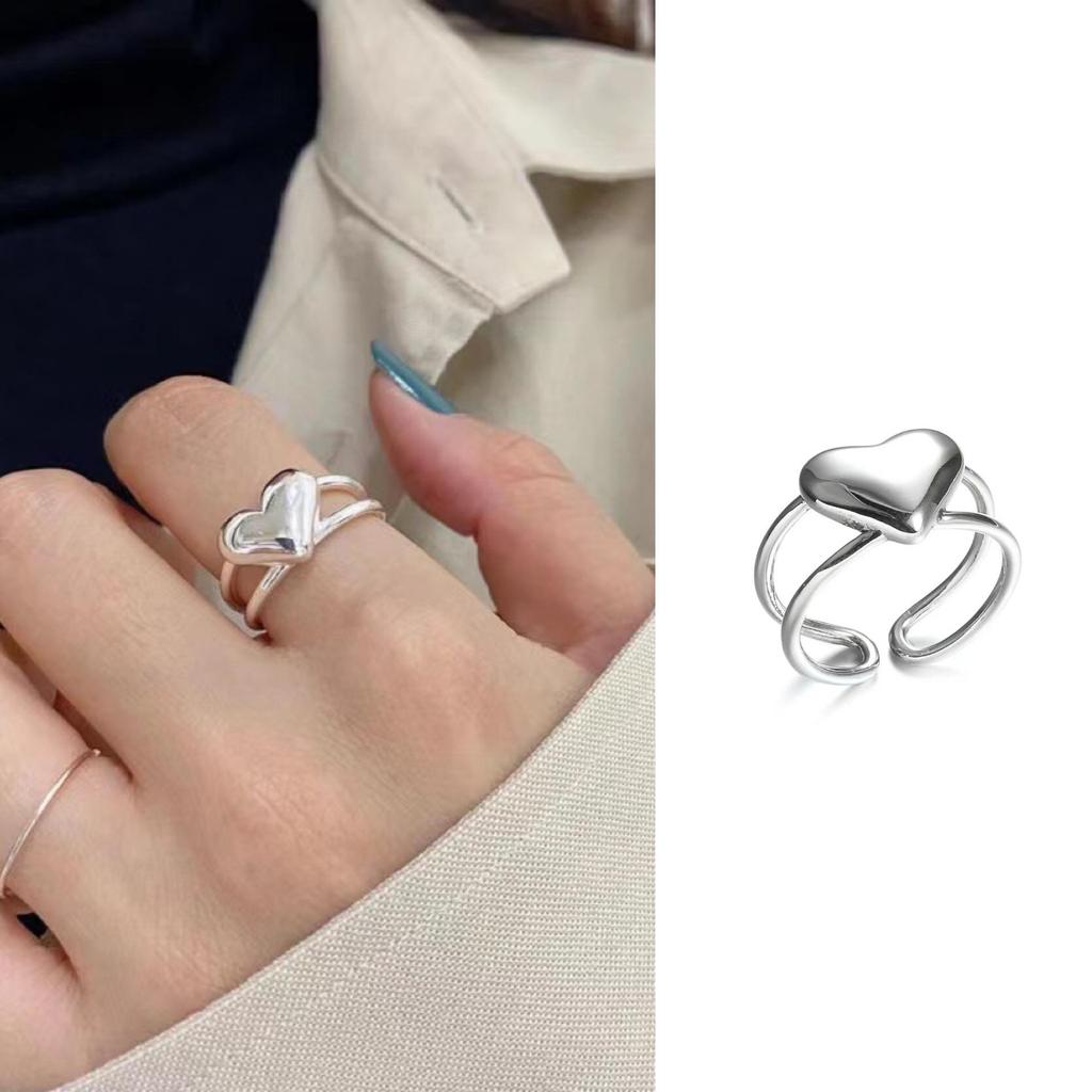 Smiley Adjustable Open Ring for Women - Trendy Niche Design, Perfect for Index Finger.