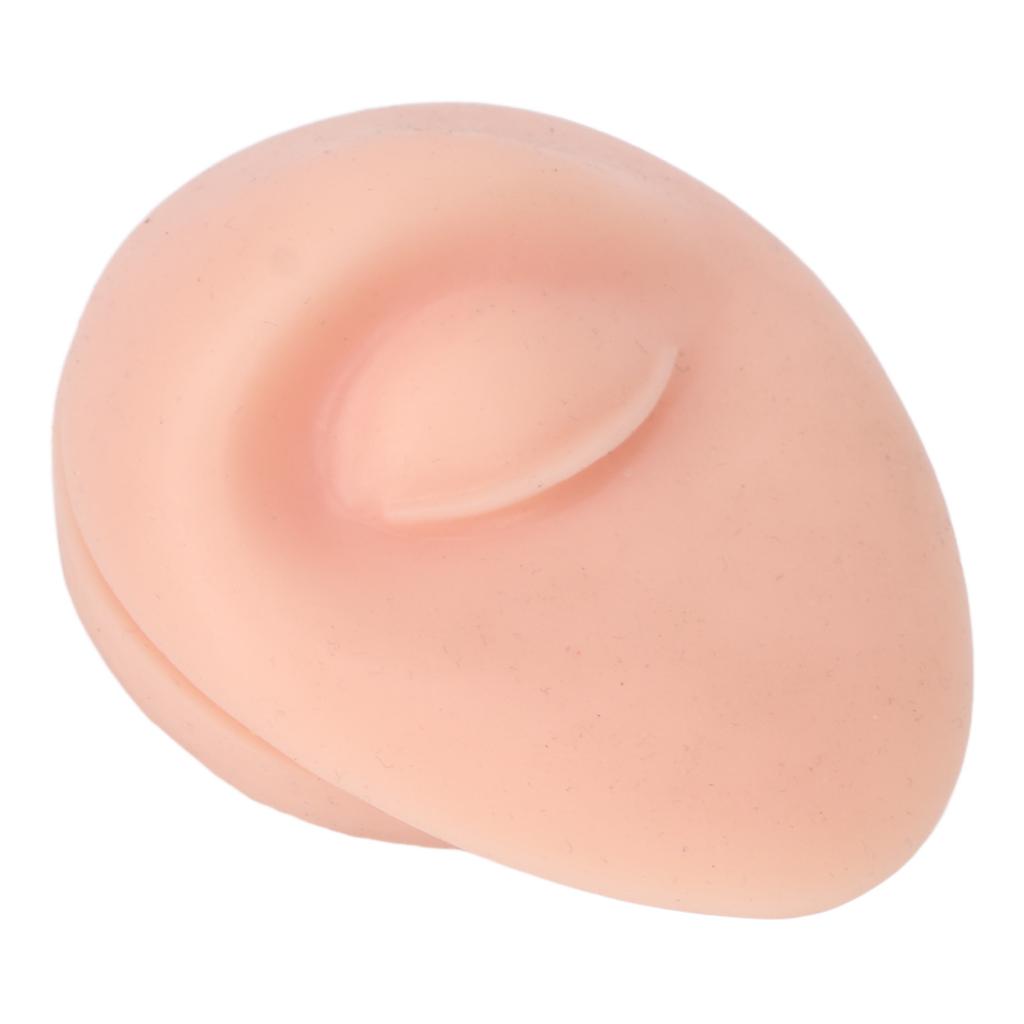 Soft Silicone Single Eye Model Flexible Elastic Simulation Reusable Jewelry Display Body Piercing Model with Acrylic Holder
