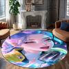1pc KPop Demon Hunters RUMI5 Design Printed Area Round Carpet for Bedroom Living Room Home Decor Rugs Mat Non Slip Mat Rug for Bedside