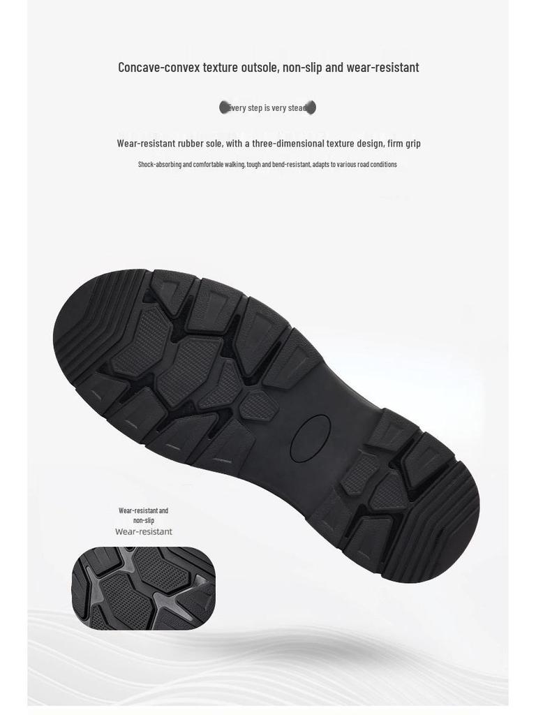 2024 Men's High-Top Martin Boots - Thickened Autumn/Winter Plus Velvet Cotton Sneakers