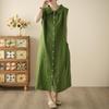 Sleeveless Plus Size Cotton Vintage New In Dresses for Women Casual Loose Long Summer Shirt Dress