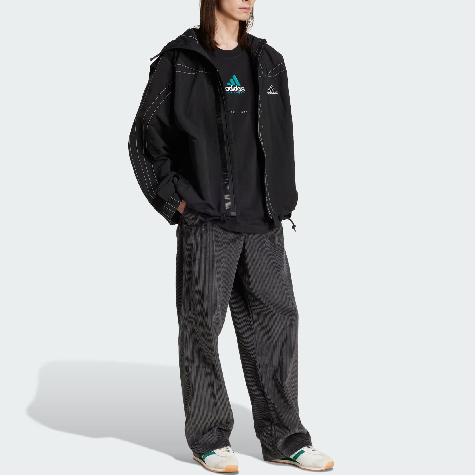 

Adidas Equipment Series EQT Comfortable Simple Loose Short Sleeve T-Shirt Men Tops Black JN4848 S