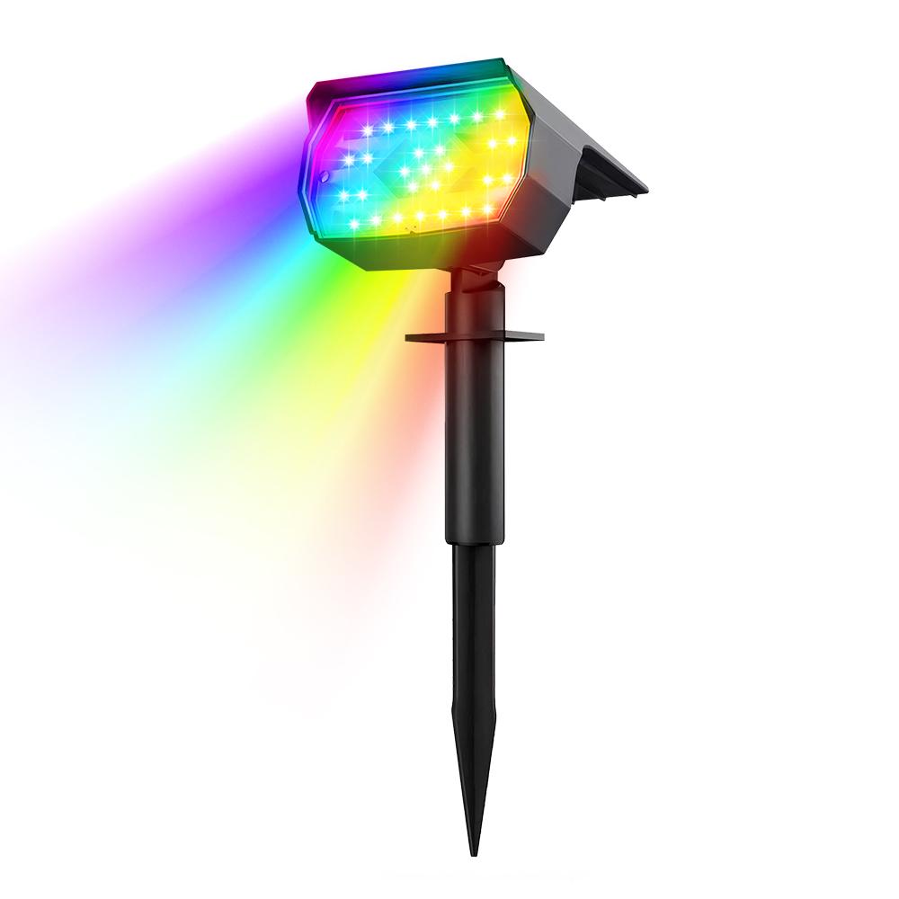 

1-4Pcs 29LED RGB Solar Powered Spotlight Waterproof Outdoor Color Changing Landscape Path Light For Garden Yard Driveway Patio
