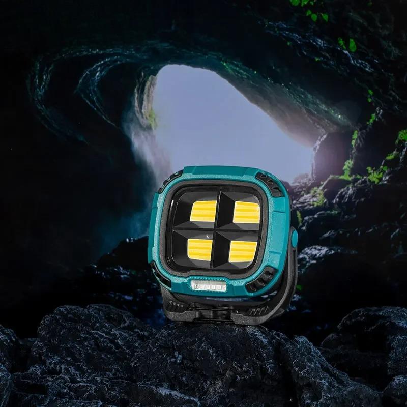 Hook Portable LED Flashlight Rechargeable Camping Hiking Fishing Light with Power Bank Strong Magnetic Adsorption Lantern