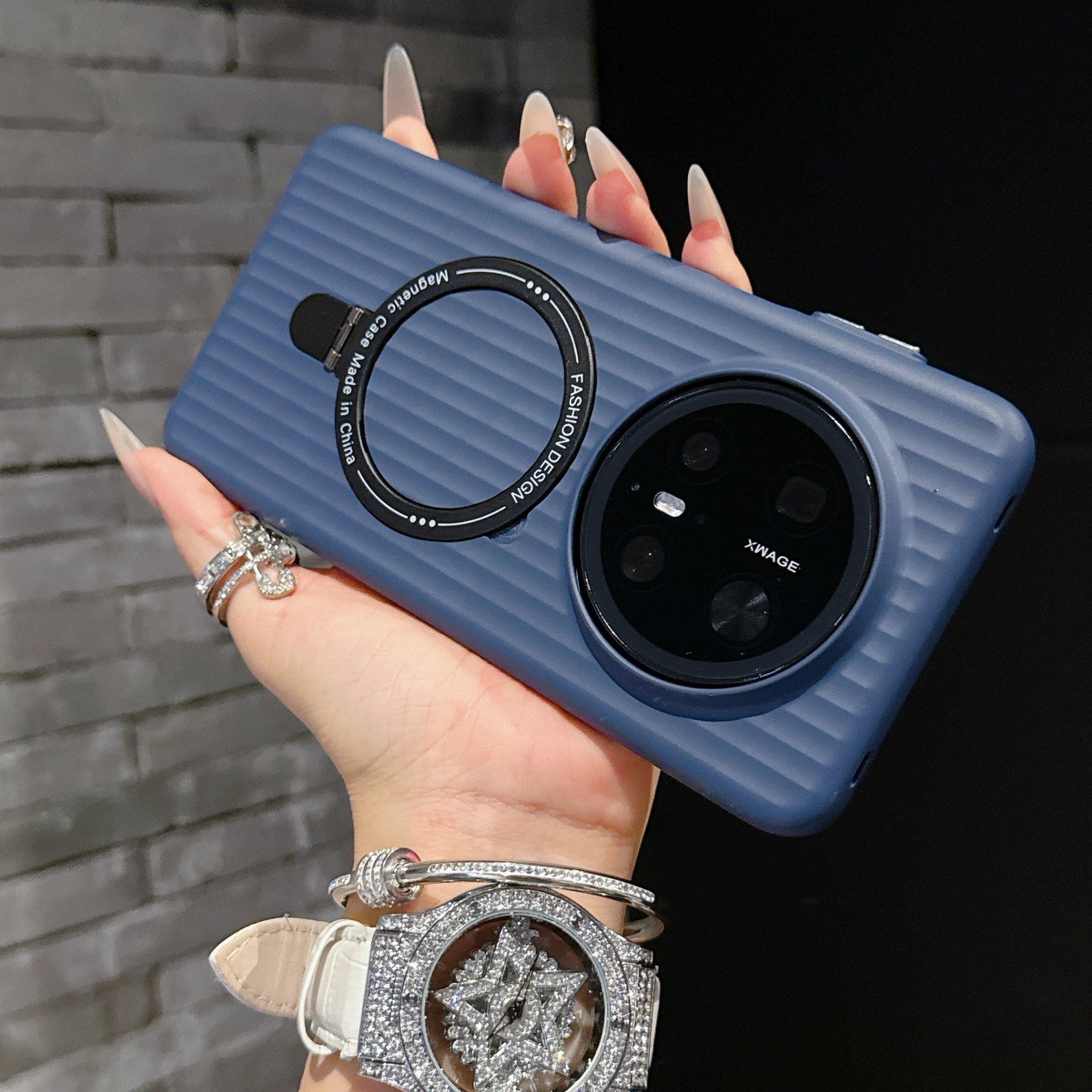 

Matr70Pro Frosted Anti-Slip Phone Case with Corrugated Shell & Built-in Stand Huawei Mate 40