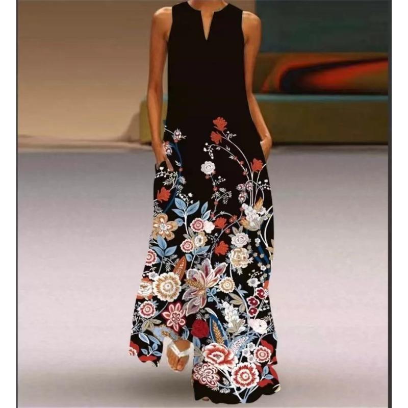 BITCED Fashion Summer Spring Sleeveless O-Neck Casual Dresses