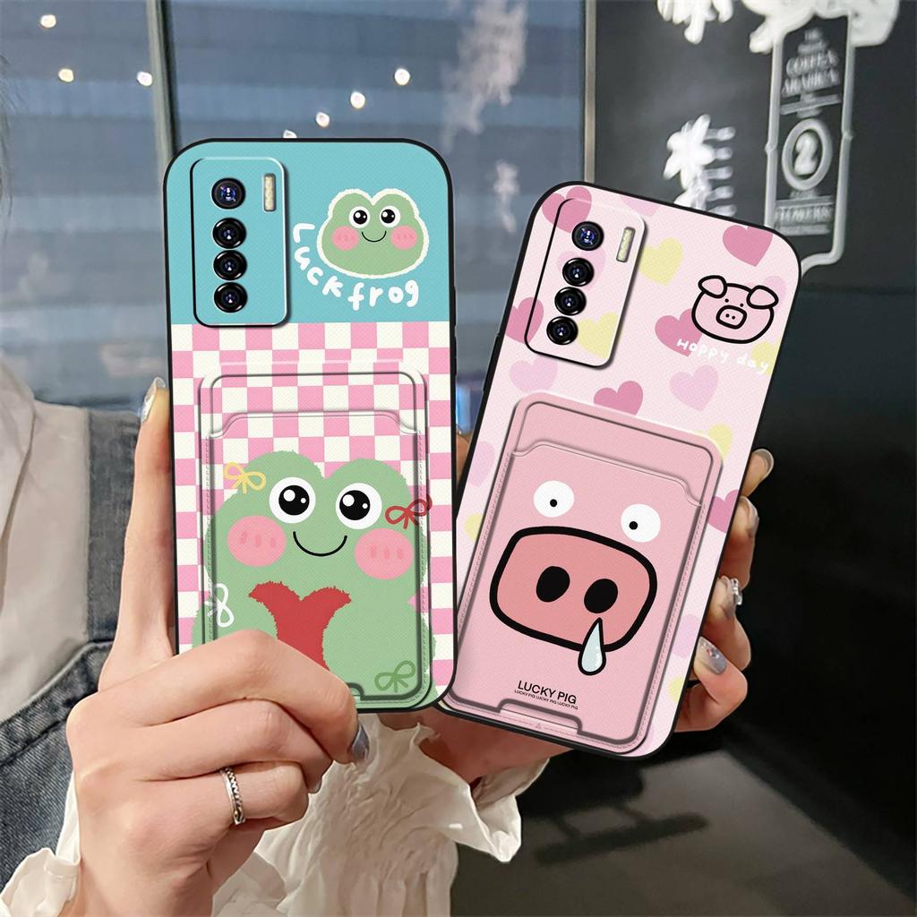 Fashion Design Shockproof Phone Case For Tecno Camon17 Pro Cover Card bag protective TPU Dirt-resistant Cartoon Silicone