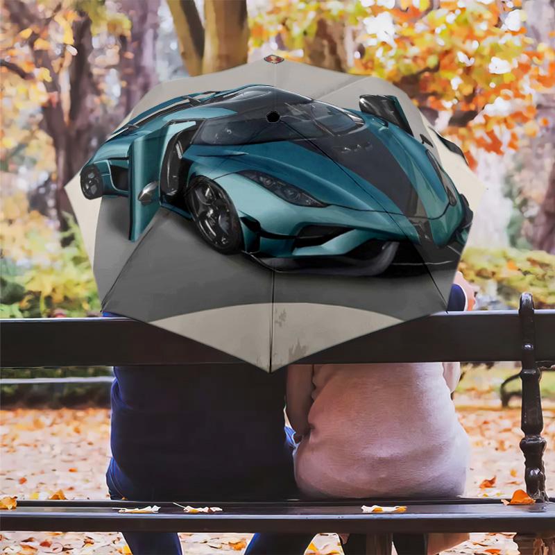Koenigsegg Jesko: Parapluie Pliant Design Supercar Ultime Convient à Toutes les Saisons Parapluie Cadeau Portable Parapluie Solaire
