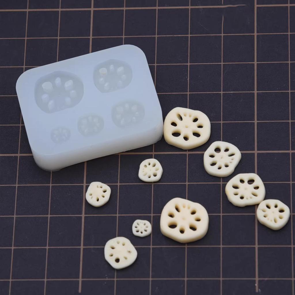 Silicone Mold for Miniature Food Play Realistic Lotuses Root Models Making Mould Epoxy Doll House Accessories Mold