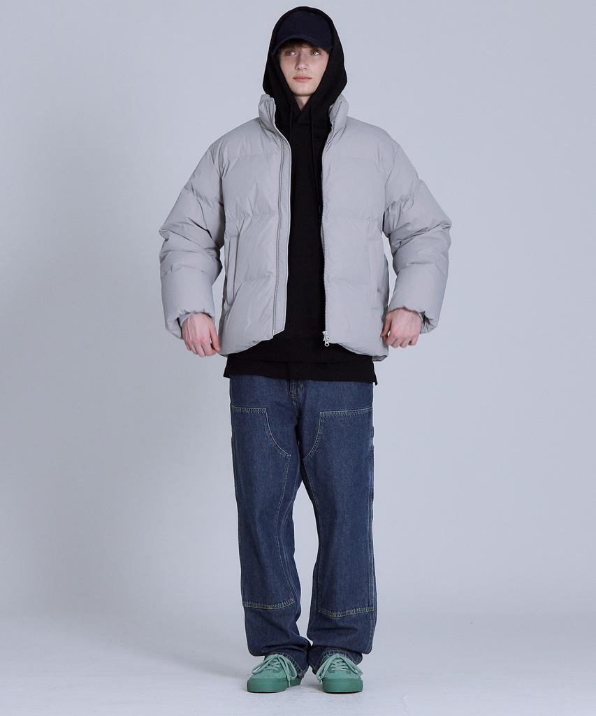 Basic House Uni Rds Short Down Jumper Gray Lydj8101