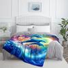 1 dolphin pattern flannel blanket - soft and warm, suitable for camping, sofas, beds and chairs, a perfect holiday gift for kids