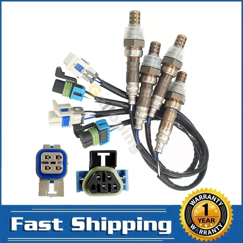 

4pcs O2 Oxygen Sensor 1 2 for 2003 2004 2005 2006 Chevrolet Silverado 1500 HD 2003 Cadillac Escalade ESV Calif. 6.0L Front Rear