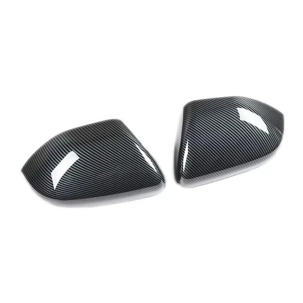 For LHD Ford Explorer 2020-2025 Car Sticker Rearview Side Mirror Cover Wing Cap Exterior Door Rear View Case Trim Carbon Fiber