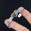 Wedding Gift For Her 925 Silver Natural Dendritic Tiger Bangle Adjustable