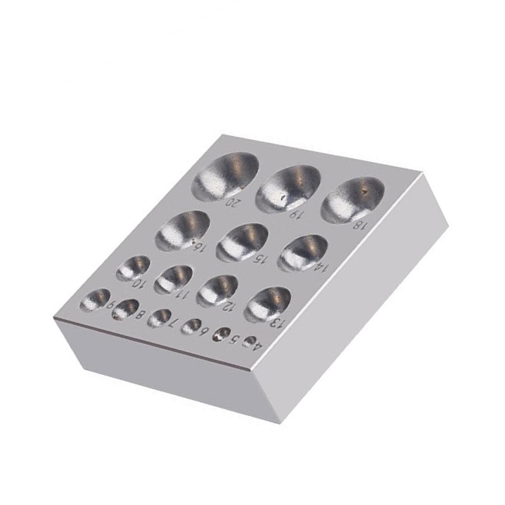 Steel Dapping Block Square Jewelry Making Tool Steel Texture Jewelry Stamping Plate Metalworking Block for Jewelry