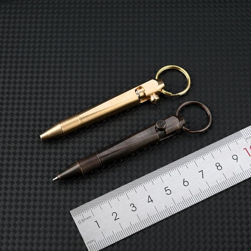 Signature Pen Rollerball Pen Writing Pen, 0.5mm Brasses Journal Pen Gel Inks Pen