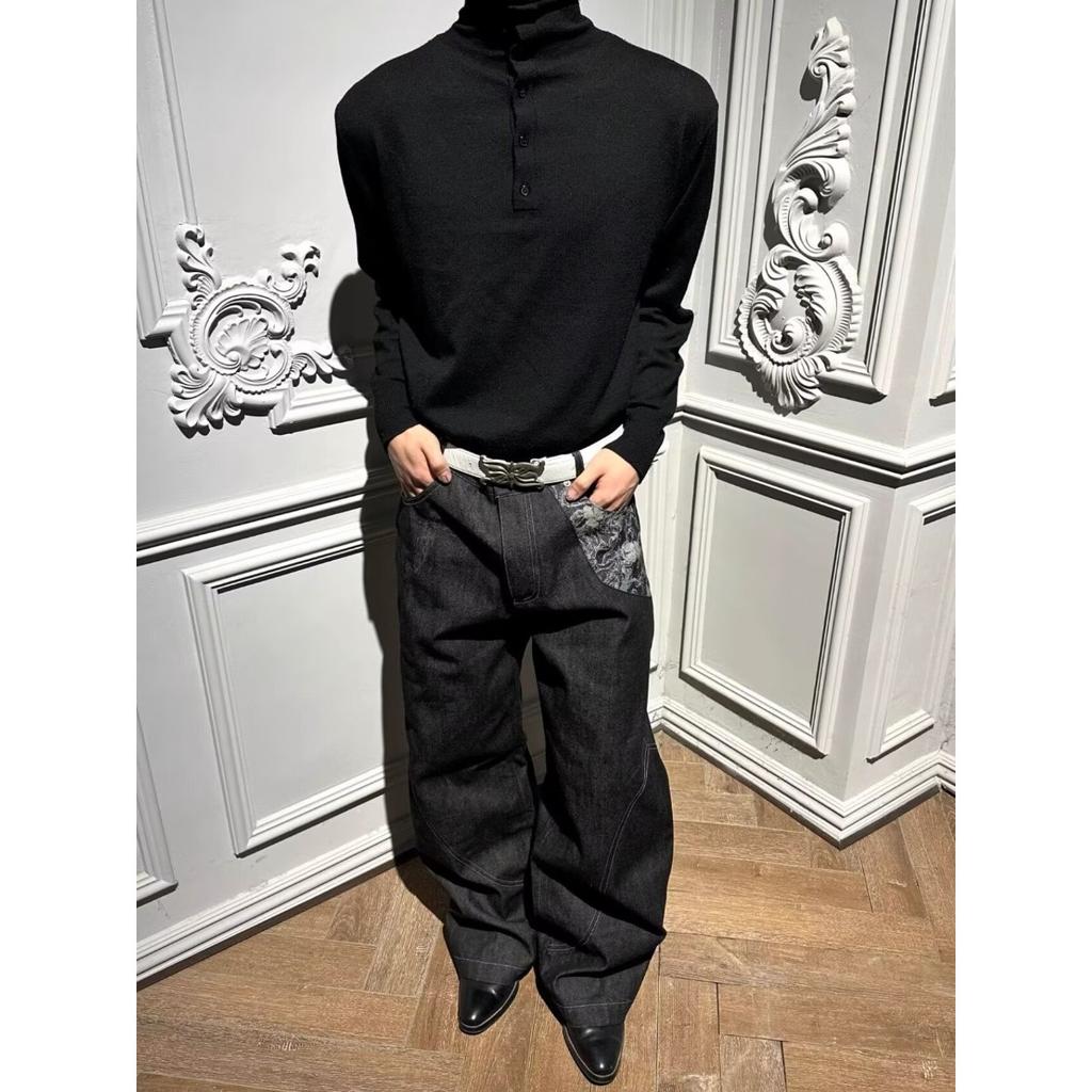 AW Silhouette Trend Street Deconstruction Loose Casual Pants
