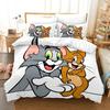 Cartoon T-Tom Mouse And Cat Bedding Set J-Jerry Duvet Cover Bed Set Quilt Cover Pillowcase Comforter King Queen Size Boys Adult