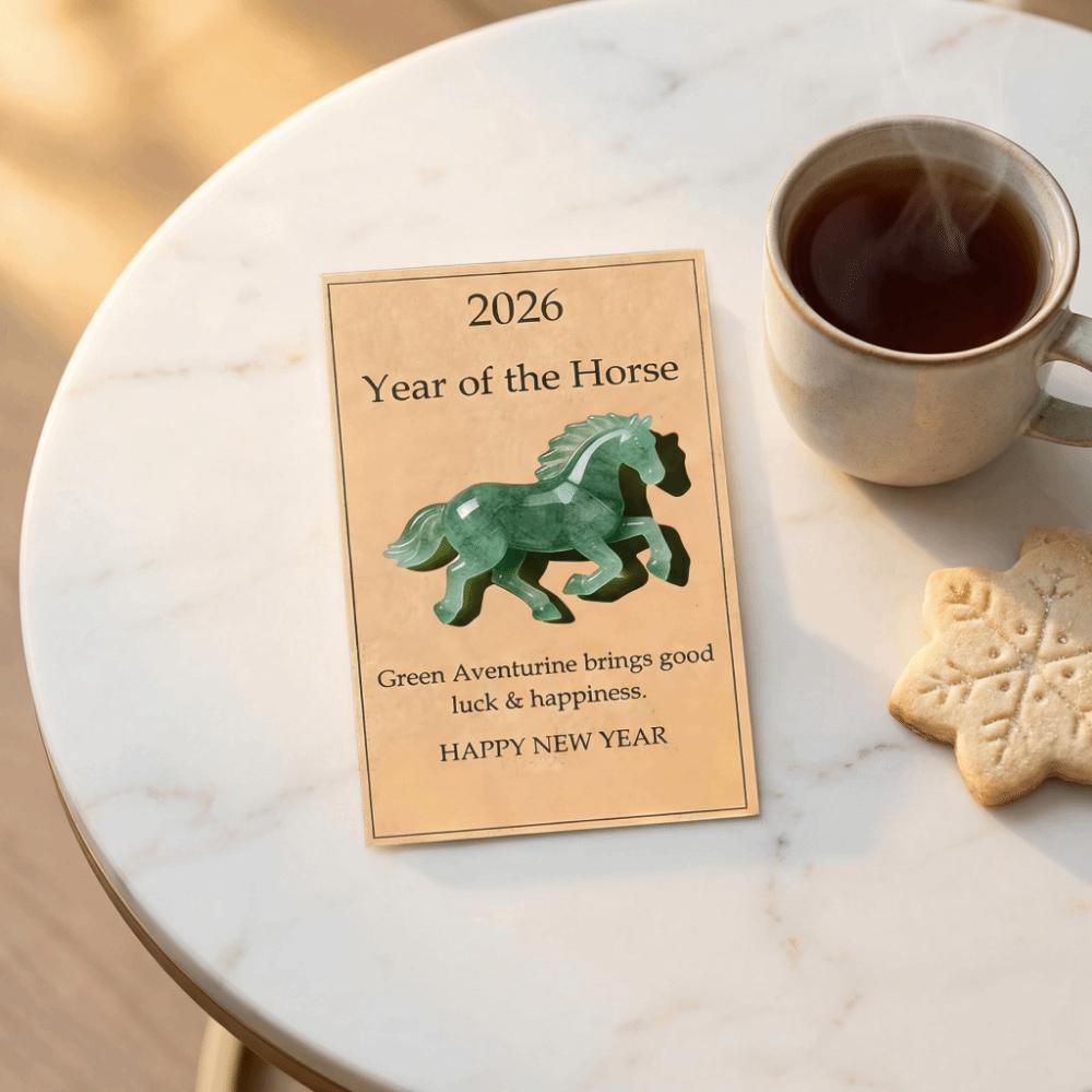 Creative Acrylic Year of The Horse Postcard Festive Blessing Lucky Horse Year Card Gifts Greeting Card Decoration