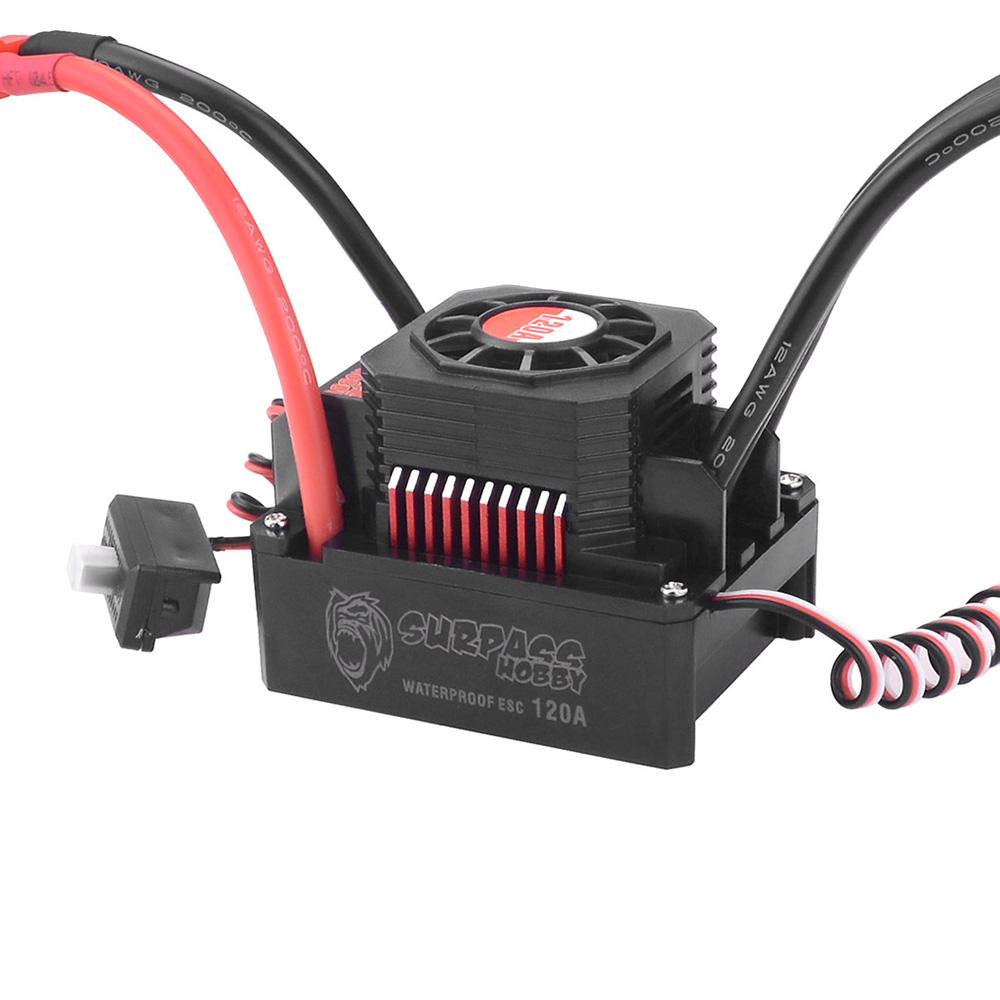 120A Brushless ESC Waterproof Electric Speed Controller for 1/8 1/10 RC Truck Car