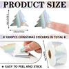 1000Pcs Reflective Colorful Round Holiday Sticker 2 Rolls For Party Decorations Gift Sealing Crafts Adhesive Labels