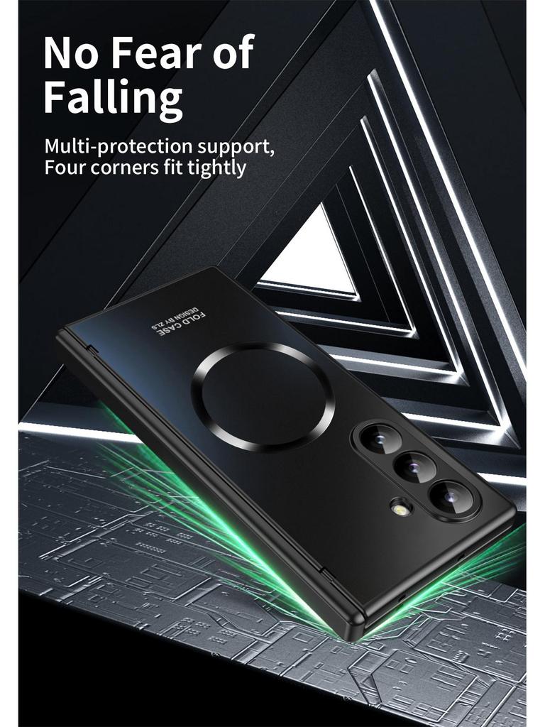 Compatible Samsung Z Fold6 Magnetic Phone Case for Wireless Charging - Fold7 Protective Case