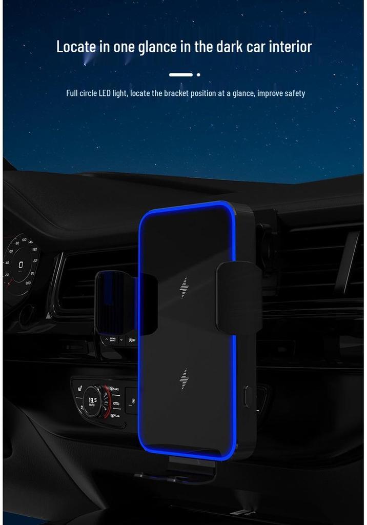 Kabelloses Dual-Coil-Autoladegerät & Navigations-Handyhalterung