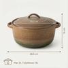2L POT, HEAT-RESISTANT DISH WITH LID, BREAD 23 Cm, CERAMIC VASE