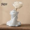 Talos 3D Printed Face Sculpture Pen Holder, Aesthetic Desktop Organizer, Large Capacity Makeup Brush Holder Cup for Desk, Waterproof Portrait Storage