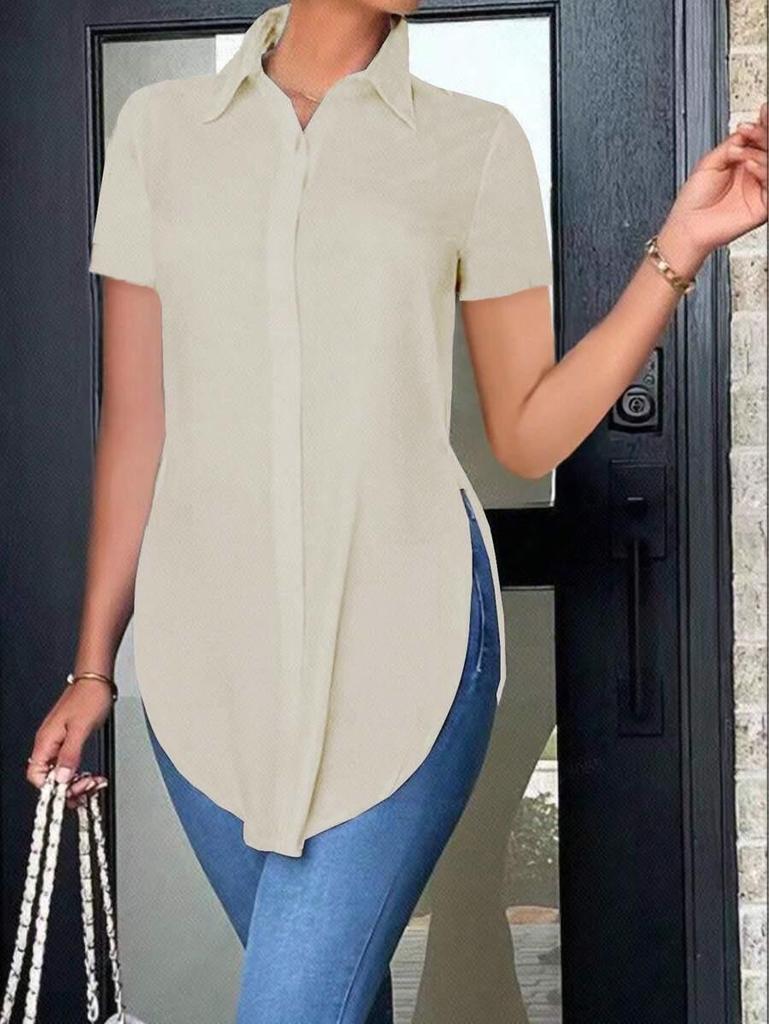 2026 Summer Fashion Women's Polo Collar Blouse