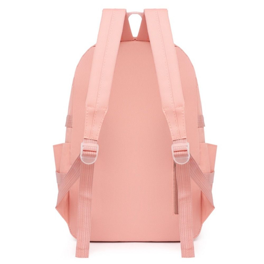 New Nylon Schoolbag Solid Color Large Capacity Bookbags Waterproof Alleviate Burden Backpack Back To School Gift