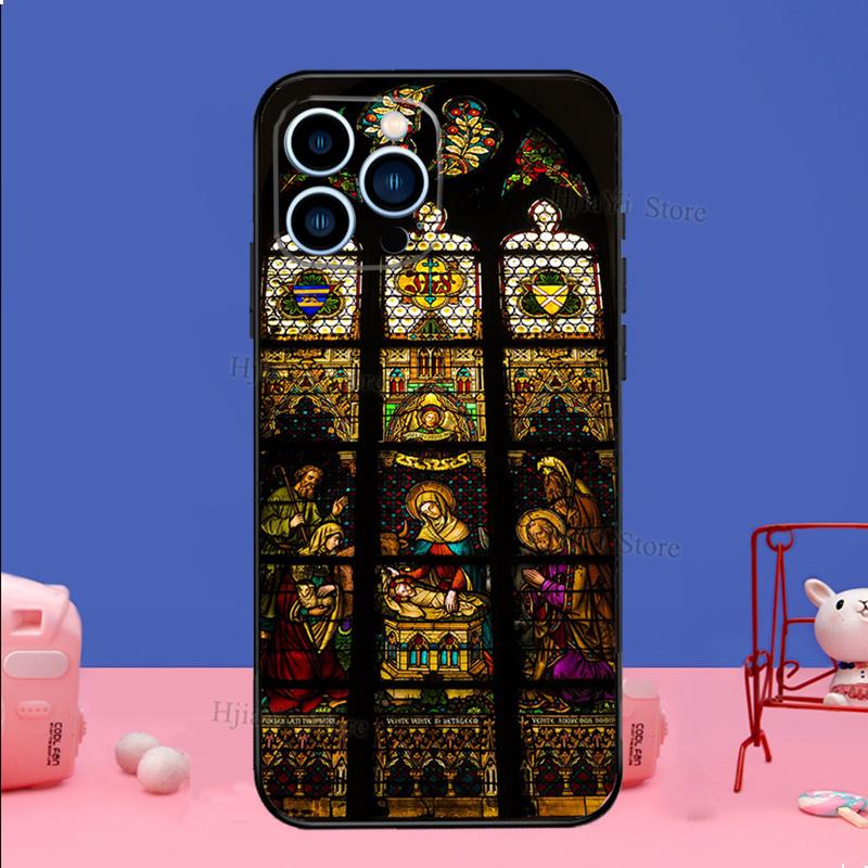 Virgin Mary of Hope Catholic Religious Art Case For iPhone 16 15 13 12 11 14 Pro Max Plus XR XS Max X 12 13 Mini Cover Shell