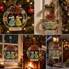 Durable Acrylic Holiday Pendant Best Friends Christmas Wreath Pendant, Hanging Ornament, Festive Atmosphere Party Decor Decorative Piece for