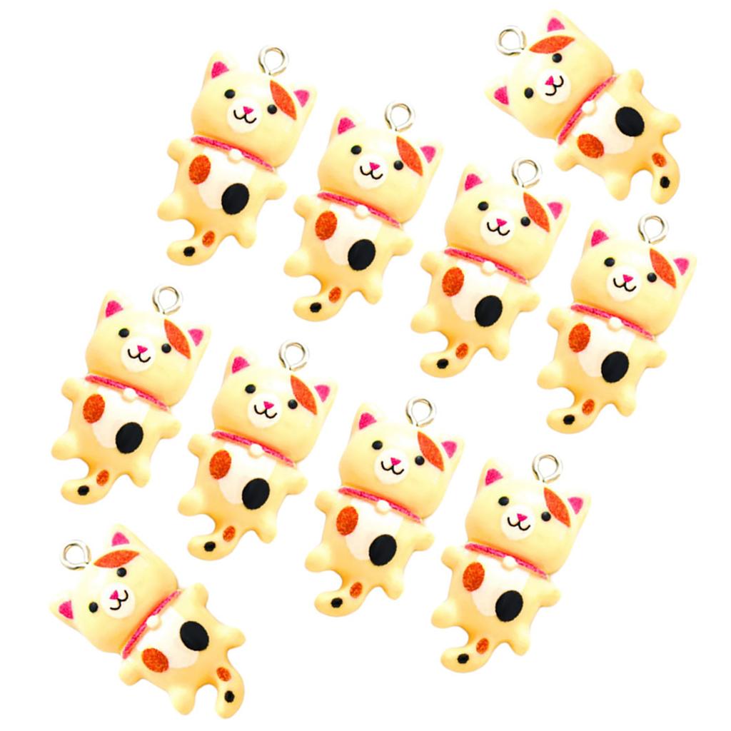 Cartoon Cat Earring Pendant Engaging Resin Cat Fun and Challenging Project DIY Resin Cat Craft Set for Animal Lovers