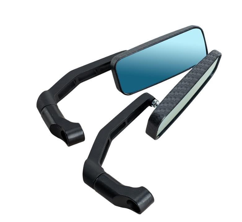 Bike Mirror, Square Type, Left and Right Set, Positive Screws, Reverse Screws, 0.3 Inches