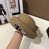 Women Felt Top Cap Girls Chauffeur Hat Adult Felt Beanie Winter Casual Headdress