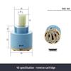 Ceramic Hot/Cold Faucet Cartridge Kit for Kitchen, Basin, and Shower Repair