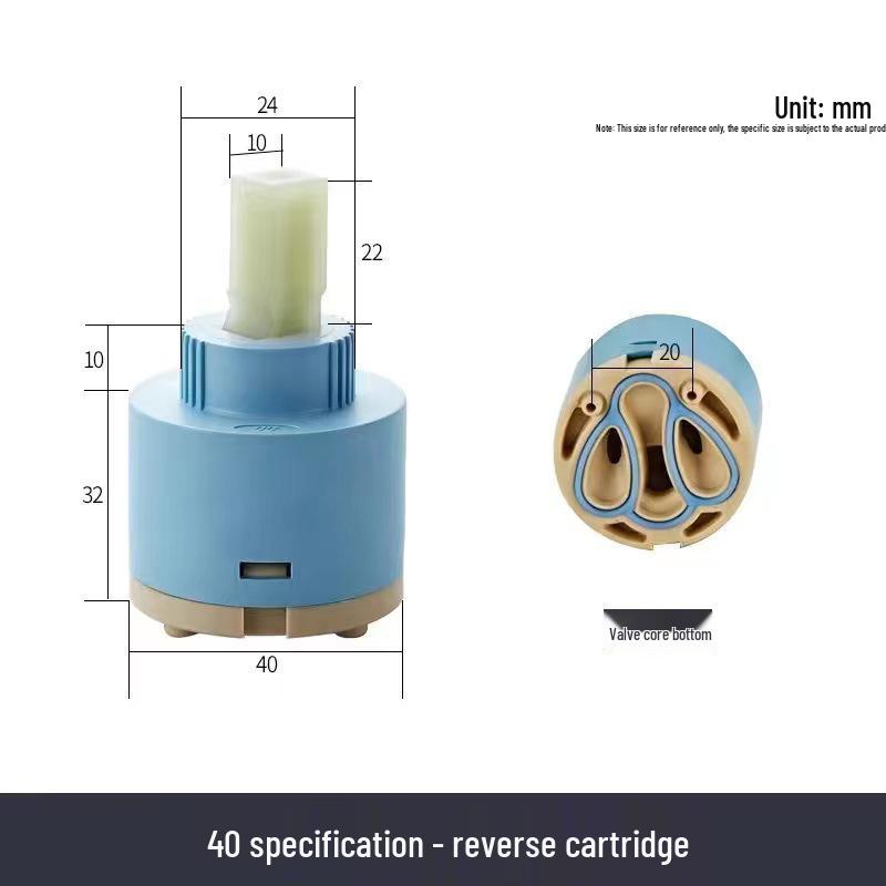 Ceramic Hot/Cold Faucet Cartridge Kit for Kitchen, Basin, and Shower Repair