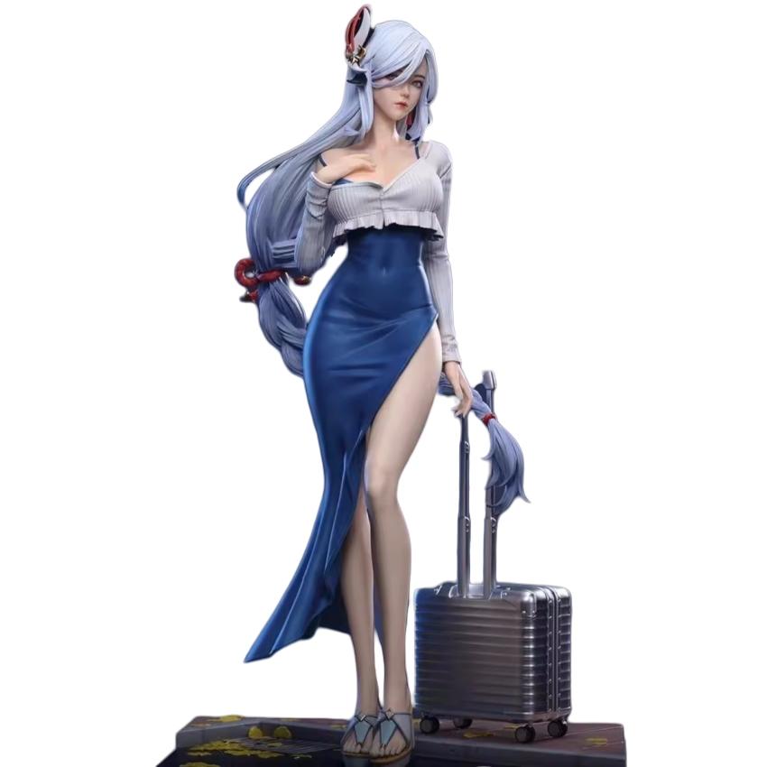 

45CM Genshin Impact Shenhe Girl figure Hard PVC Anime Action Game Statue Toy Adult Collection Model Doll Gift