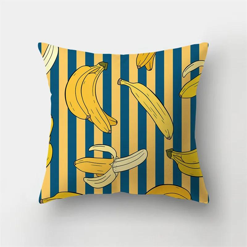 45x45cm Fashion Yellow Pillowcase Cartoon Sun Duck Animal Flower Plant Cushion Cover Sofa   Home Decoration