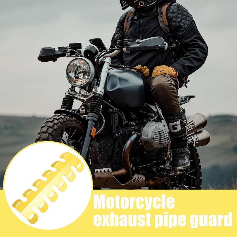 Motorcycle Exhaust Pipe Guard Bendable Motorcycle Exhaust Anti-scalding Sheet Exhaust Heat Shield Automotive Motorcycle Engine