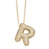 Zircon Alphabet Necklace: Elegant Clavicle Chain for Women