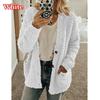 Frauen Herbst Winter Plüsch Sweatshirt Mode Lässig Plüsch Strickjacke Damen Lose Pullover Tops Plus Größe
