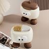 Kreativer Wattestäbchenhalter mit Deckel Wattestäbchenbox Baumwollpads Halter Make-up Organizer Aufbewahrungsbox Wattestäbchen Spender Zahnstocherbox